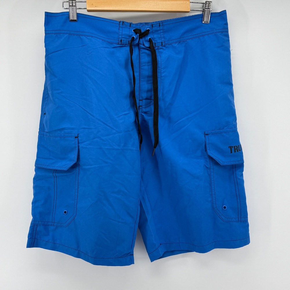 True‎ Religion Flap Pocket Cargo Board Shorts Mens Medium Swim Trunks Beach NWT - Picture 13 of 15